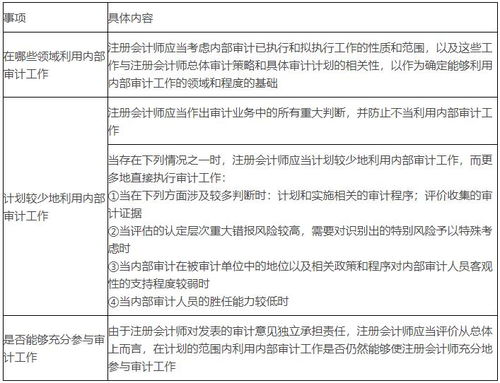 2020年注册会计师《审计》 利用内部审计工作与注册会计师业务的重要知识点解析